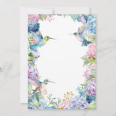 Whimsical Kolibries met Hydrangeas Baby shower Kaart (Achterkant)