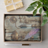 Whimsical Konijn Gothic Steampunk Decoupage Tissuepapier (Geschenk)