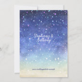 Whimsical konijn maan sterren unieke bruiloft kaart (Achterkant)