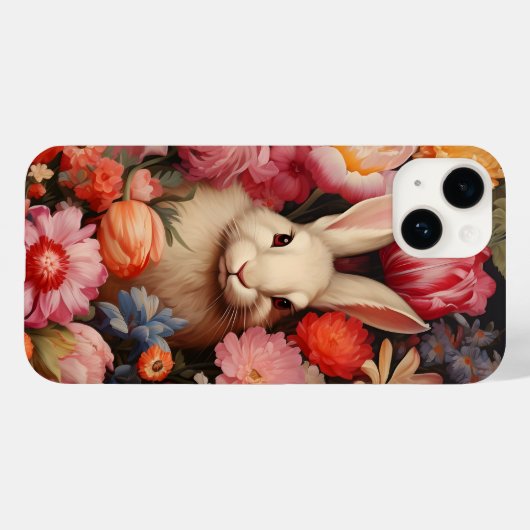 Whimsical  konijnenveer bloeit Case-Mate iPhone case (Achterkant (horizontaal))