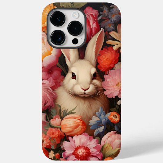 Whimsical konijnenveer bloeit Case-Mate iPhone case (Achterkant)
