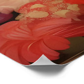 Whimsical  konijnenveer bloeit poster (Hoek)