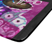 Whimsical Kopje Koffie Abstract Schilderen Paarse Snijplank (Hoek)