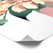 Whimsical koraal, attendants boeket (D) Poster (Hoek)