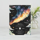 Whimsical Kosmische Ruimte Verjaardag Kaart (Staand voorkant)