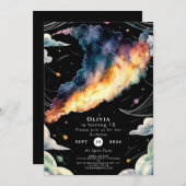 Whimsical Kosmische Ruimte Verjaardag Kaart (Voorkant / Achterkant)