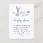 Whimsical krabbel Doodle Hand getrokken Vrijgezell Informatiekaartje (Voorkant)