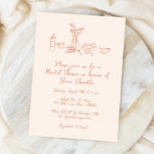 Whimsical krabbel Doodle Hand getrokken Vrijgezell Kaart