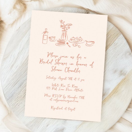 Whimsical krabbel Doodle Hand getrokken Vrijgezell Kaart