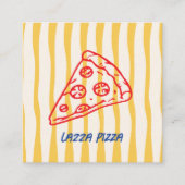 Whimsical krabbel pizza visitekaartje (Voorkant)