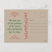 Whimsical Kraft Paper Christmas Scene Briefkaart (Achterkant)