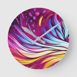 Whimsical Kunst op een 20,3 cm Ronde Klok