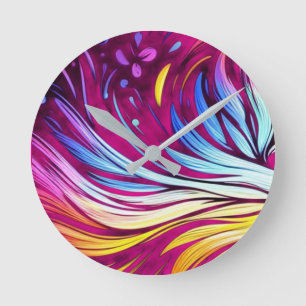 Whimsical Kunst op een 20,3 cm Ronde Klok