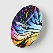 Whimsical Kunst op een 8" Ronde Klok (Hoek)