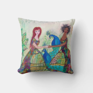 Whimsical Kunst van Beste Vrienden Kussen
