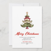 Whimsical Kunstzinnig Kerstboom Kaart Ontwerp (Voorkant)