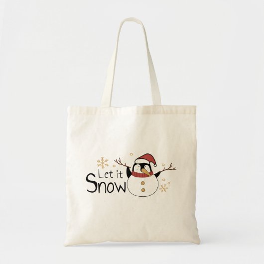 Whimsical Laat het sneeuwen Pinguïn Sneeuwman | Ke Tote Bag (Voorkant)
