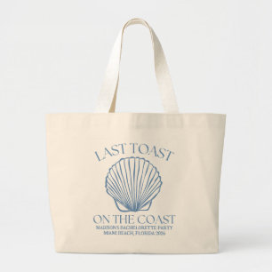 Whimsical Laatste Toast Aan De Kust Blauw Grote Tote Bag