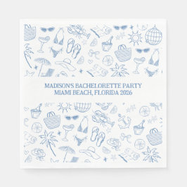 Whimsical Laatste Toast Aan De Kust Blauw Servet