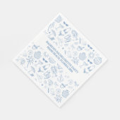 Whimsical Laatste Toast Aan De Kust Blauw Servet (Hoek)