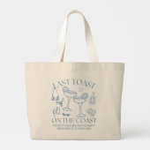 Whimsical Laatste Toast Aan De Kust Grote Tote Bag (Achterkant)