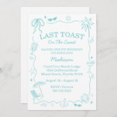 Whimsical Laatste Toast Aan De Kust Turquoise Kaart (Voorkant / Achterkant)