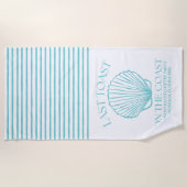 Whimsical Laatste Toast Aan De Kust Turquoise Strandlaken (Voorkant)