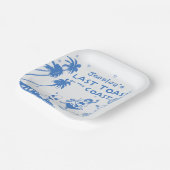 Whimsical Laatste Toast Coast Beach Bachelorette Papieren Bordje (Gebogen)