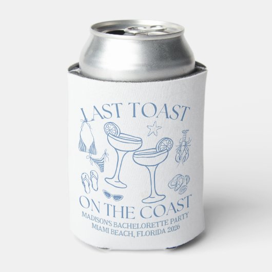 Whimsical Laatste Toast Op De Kust Blikjeskoeler (Blikje Voorkant)