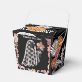 Whimsical Lace Ghost Illustratie met Bloemen Bedankdoosjes (Voorkant Zijde)
