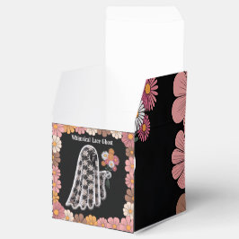 Whimsical Lace Ghost Illustratie met Bloemen Bedankdoosjes