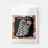 Whimsical Lace Ghost Illustratie met Bloemen Bedankzakje (Voorkant)