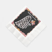 Whimsical Lace Ghost Illustratie met Bloemen Servet (Hoek)