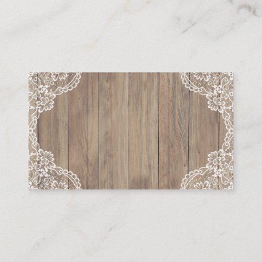 Whimsical Lace Old Barn Baby shower brengt boek me Informatiekaartje (Achterkant)