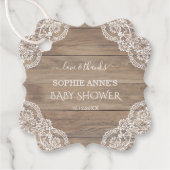 Whimsical  Lace Old Barn Baby shower Favor Bedankjes Labels (Voorkant)