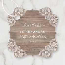 Whimsical  Lace Old Barn Baby shower Favor Bedankjes Labels
