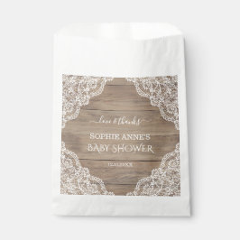 Whimsical  Lace Old Barn Baby shower Favor Bedankzakje
