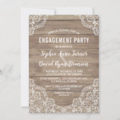 Whimsical  Lace Old Barn Engagement Party Kaart (Voorkant)