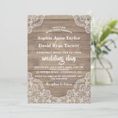 Whimsical Lace Old Barn Wedding Kaart (Staand voorkant)