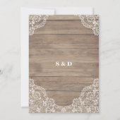 Whimsical Lace Old Barn Wedding Kaart (Achterkant)