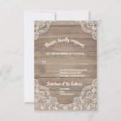 Whimsical  Lace Old Barn Wedding RSVP Kaartje (Voorkant)