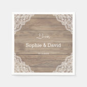Whimsical  Lace Old Barn Wedding Servet (Voorkant)