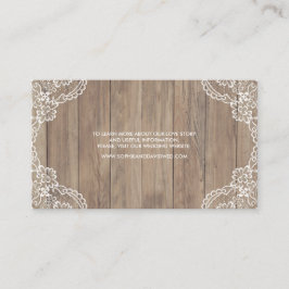 Whimsical Lace Old Barn Wedding Website Visitekaartje