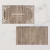 Whimsical  Lace Old Barn Wedding Website Visitekaartje (Voorkant / Achterkant)