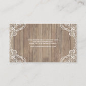 Whimsical  Lace Old Barn Wedding Website Visitekaartje (Voorkant)