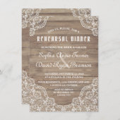 Whimsical  Lace Oude Schuur Repetitie Diner Kaart (Voorkant / Achterkant)