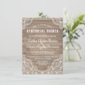 Whimsical  Lace Oude Schuur Repetitie Diner Kaart (Staand voorkant)