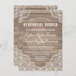 Whimsical  Lace Oude Schuur Repetitie Diner Kaart