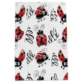 Whimsical Ladybug and Swirls Medium Cadeauzakje (Voorkant)