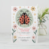 Whimsical Ladybug Birthday Kaart (Staand voorkant)